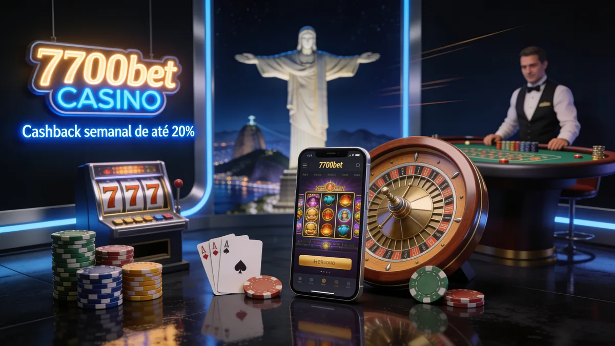 Cashback semanal de até 20% — 7700bet no Brasil